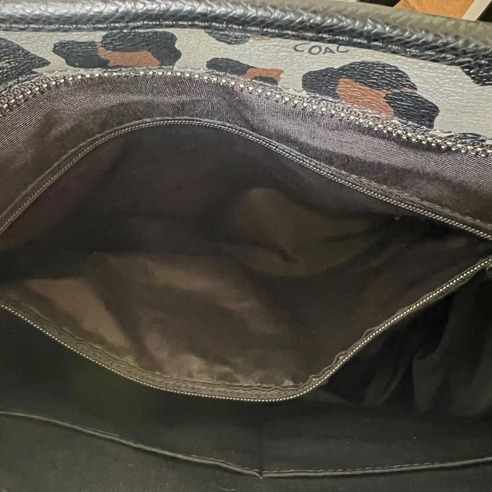 Coach Ocelot -Print Tote in Gray, Black and Brown - Picture 12 of 15